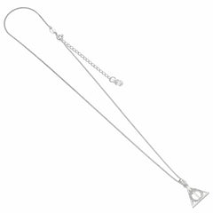 Harry Potter Sterling Silver Deathly Hallows Crystal Necklace LKT Sport Entertainment>Movies>Harry Potter Necklaces