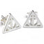 Harry Potter Sterling Silver Deathly Hallows Stud Earrings LKT Sport Sterling silver stud earrings with highly detailed design The iconic Deathly Hallows symbol on earring studs Official licensed product Approx 20mm x 20mm Presented in a luxury gift box E