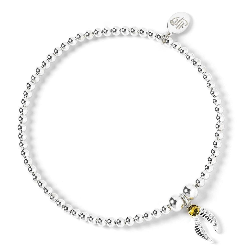 Harry Potter Sterling Silver Golden Snitch Crystal Bracelet LKT Sport Entertainment>Movies>Harry Potter Bracelets