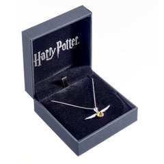 Harry Potter Sterling Silver Golden Snitch Crystal Necklace LKT Sport Entertainment>Movies>Harry Potter Necklaces
