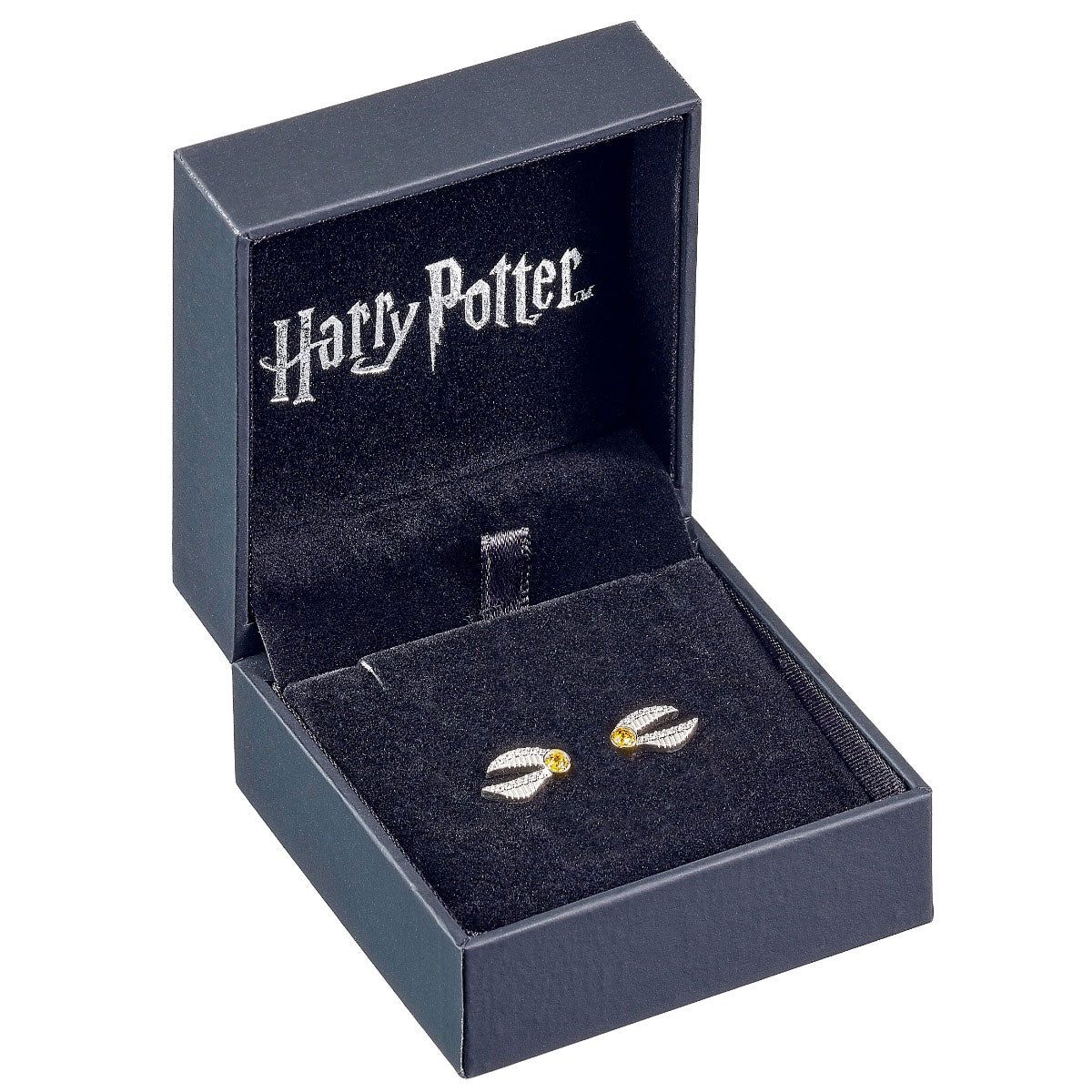 Harry Potter Sterling Silver Golden Snitch Crystal Stud Earrings LKT Sport Entertainment>Movies>Harry Potter Earrings