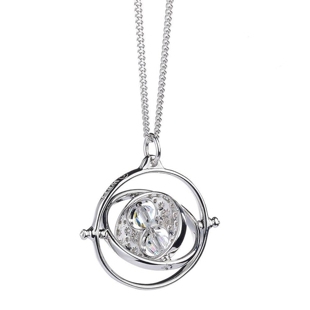 Harry Potter Sterling Silver Time Turner Crystal Necklace LKT Sport Entertainment>Movies>Harry Potter Necklaces