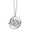 Harry Potter Sterling Silver Time Turner Crystal Necklace LKT Sport Time Turner spinning charm on a sterling silver necklace The charm is embellished with crystals Official licensed product Necklace approx 46cm (18in) Pendant approx 15mm x 15mm Presented
