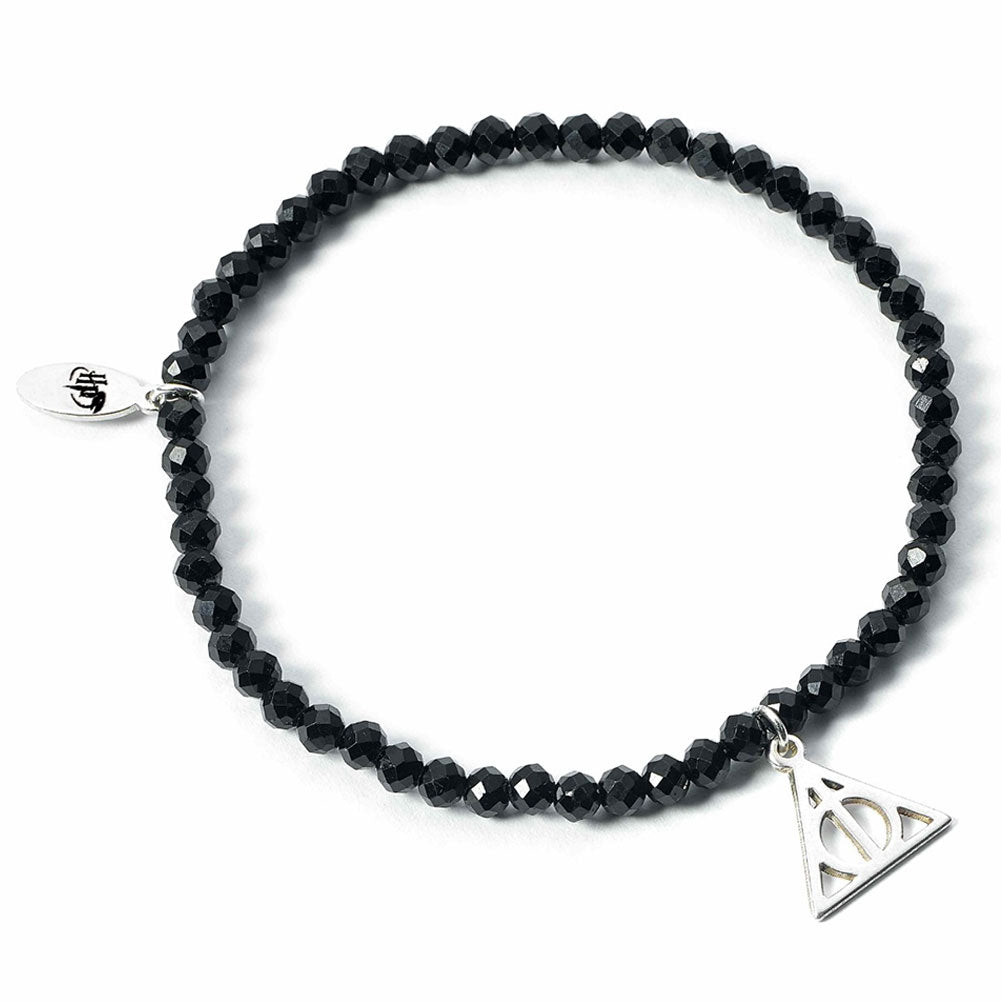 Harry Potter Stone Bracelet With Sterling Silver Deathly Hallows Charm LKT Sport Entertainment>Movies>Harry Potter