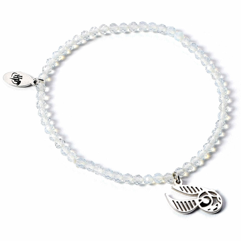 Harry Potter Stone Bracelet With Sterling Silver Golden Snitch Charm LKT Sport Entertainment>Movies>Harry Potter