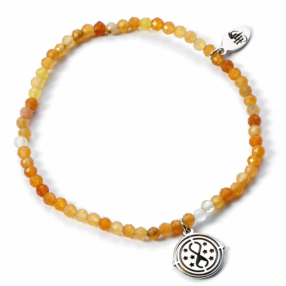 Harry Potter Stone Bracelet With Sterling Silver Time Turner Charm LKT Sport Entertainment>Movies>Harry Potter