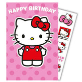 Hello Kitty Birthday Card With Stickers LKT Sport Colourful gloss finish birthday cardFeaturing the beloved Hello Kitty character in her signature bowWith a character sticker sheet insideMessage inside reads 'Hope you have the best day ever!'Official lice