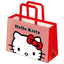 Hello Kitty Reusable Shopping Bag LKT Sport Red and white reusable shopping bag featuring a large image of Hello Kitty peeking on both sidesMade from 100% PolypropyleneOfficial licensed productApprox 44cm x 33cm x 14cm Shopping Totes