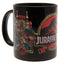Jurassic Park 30th Anniversary Mug LKT Sport Ceramic everyday coffee mugFeatures the Jurassic Park 30th Anniversary logo on a black backgroundGlazed kiln fired finish with black handleOfficial licensed productApprox 315ml (11oz)Approx 9cm tall, 8cm in dia