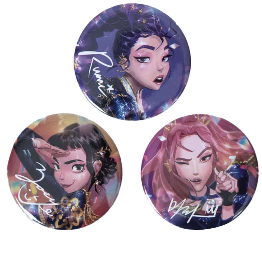 K-POP Demon Hunters 3 Button Badges LKT Sport Entertainment>Movies>K-POP Demon Hunters Pinback Buttons