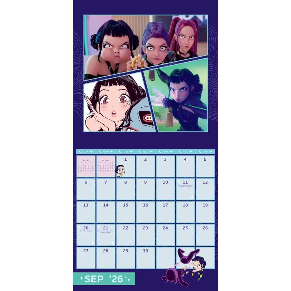 K-Pop Demon Hunters Square Calendar 2026 LKT Sport Entertainment>Movies>K-POP Demon Hunters Wall Calendars