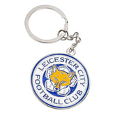 Leicester City FC Crest Keyring LKT Sport Metal crest shaped keyring with chain and split ringDie stamped design with vibrant red enamel infillMetal alloy with silver style finishOfficial licensed product Keychains