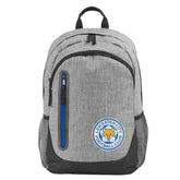 Leicester City FC Heather Grey Backpack LKT Sport Stylish grey backpack featuring the Leicester crestPadded back panel for comfort with adjustable shoulder straps and a carry strapMain compartment has a double zipped opening for easy accessLarge internal