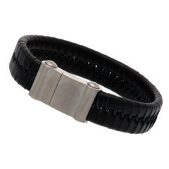 Leicester City FC Single Plait Leather Bracelet LKT Sport Football>Football League>Leicester City FC|Football>Premier League Bracelets