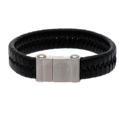 Leicester City FC Single Plait Leather Bracelet LKT Sport Football>Football League>Leicester City FC|Football>Premier League Bracelets