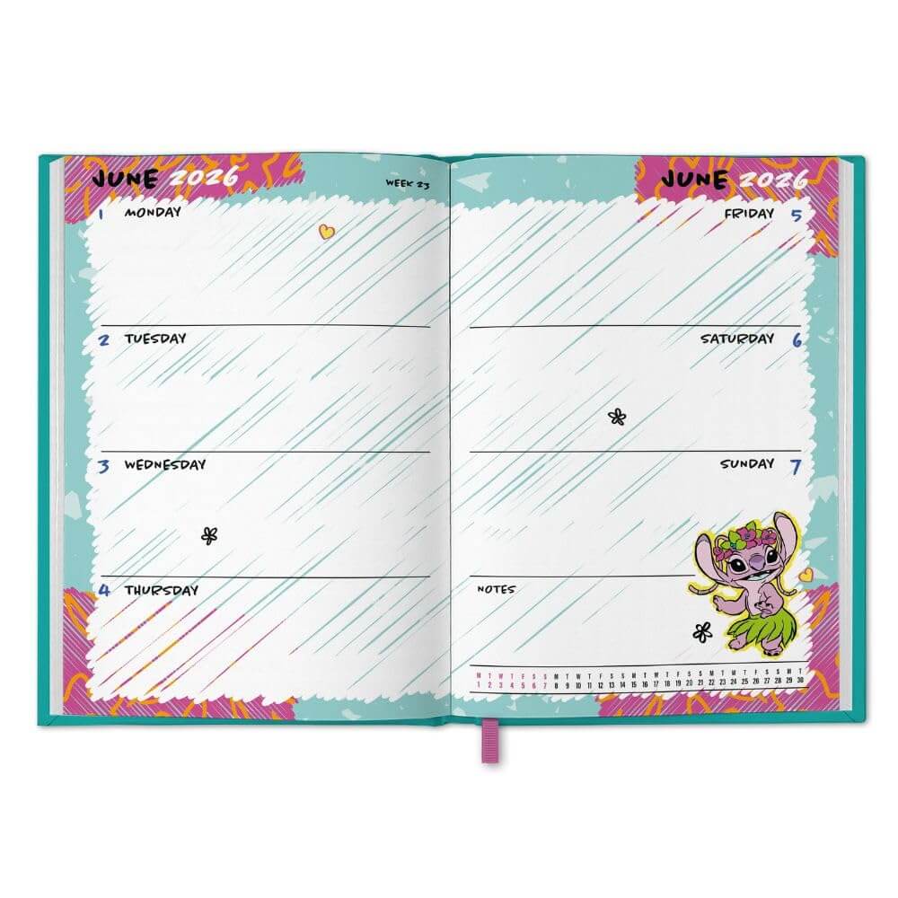 Lilo & Stitch A5 Diary 2026 LKT Sport Entertainment>Movies>Lilo & Stitch Planners