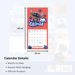 Lilo & Stitch Live Action Square Calendar 2026 LKT Sport Entertainment>Movies>Lilo & Stitch Wall Calendars