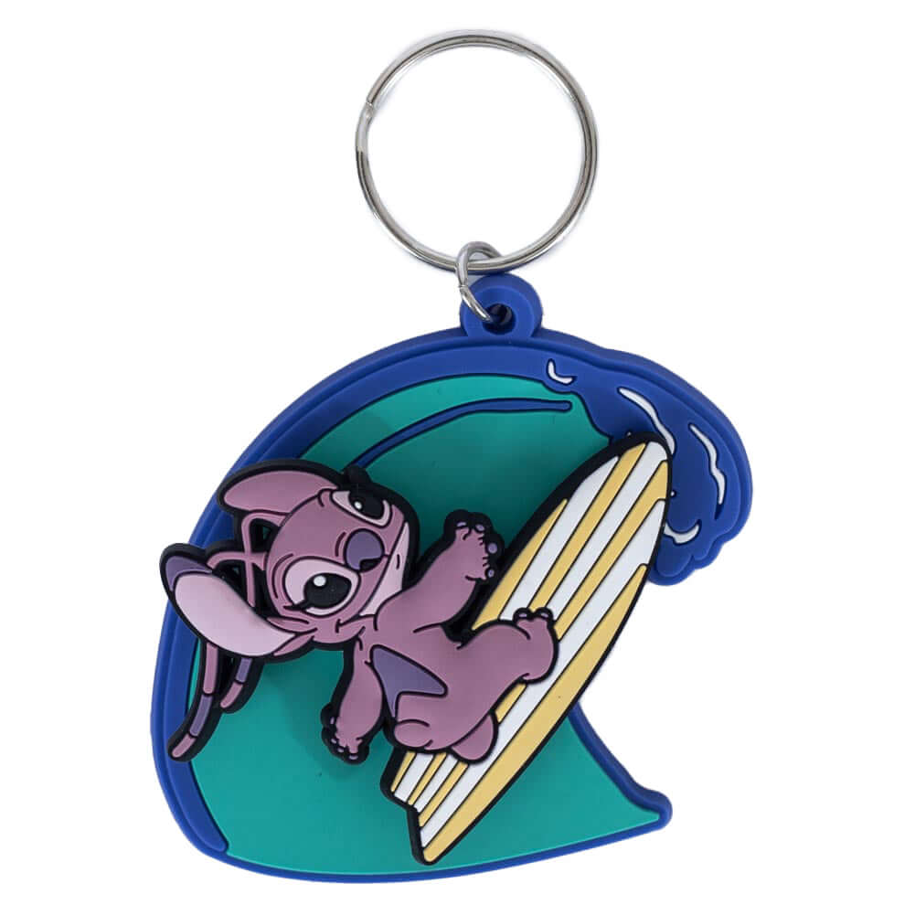 Lilo & Stitch Surfing Angel PVC Spinner Keyring LKT Sport Entertainment>Movies>Lilo & Stitch Keychains