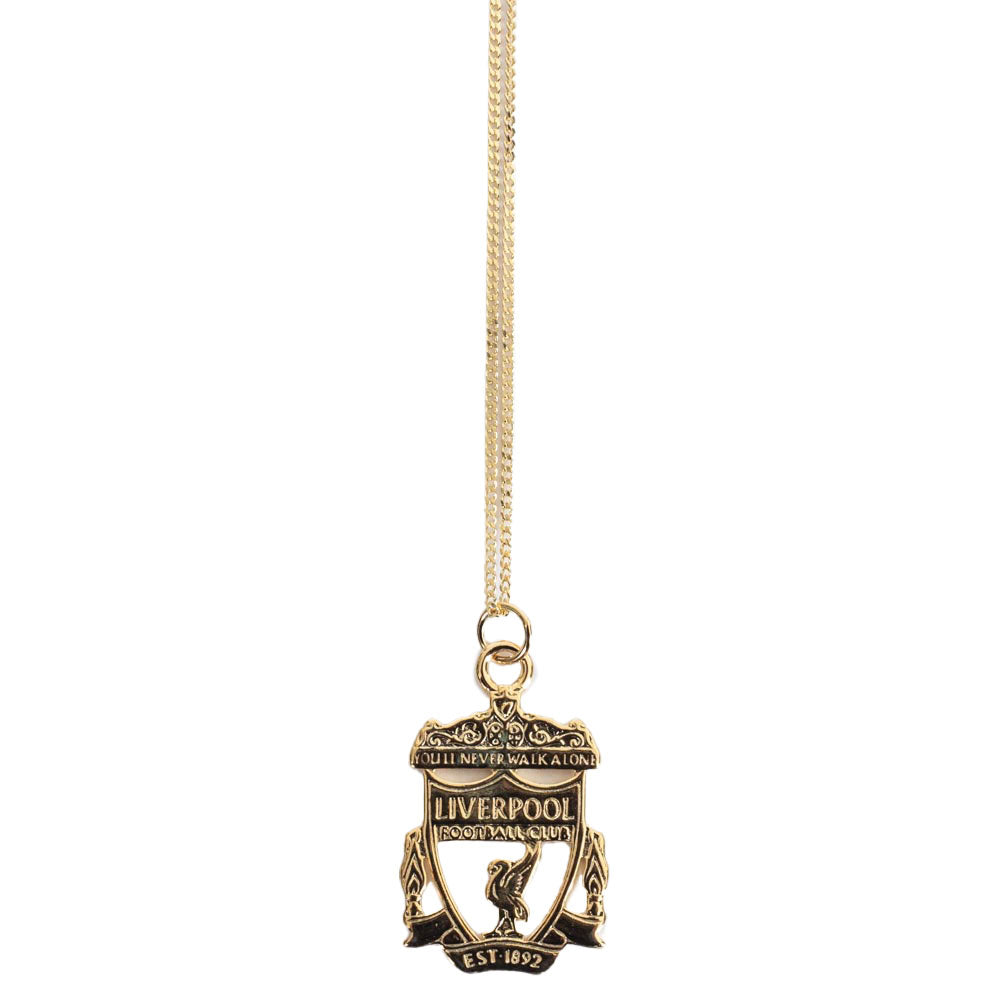 Liverpool FC 18ct Gold Plated on Silver Crest Pendant & Chain LKT Sport Football>Premier League>Liverpool FC