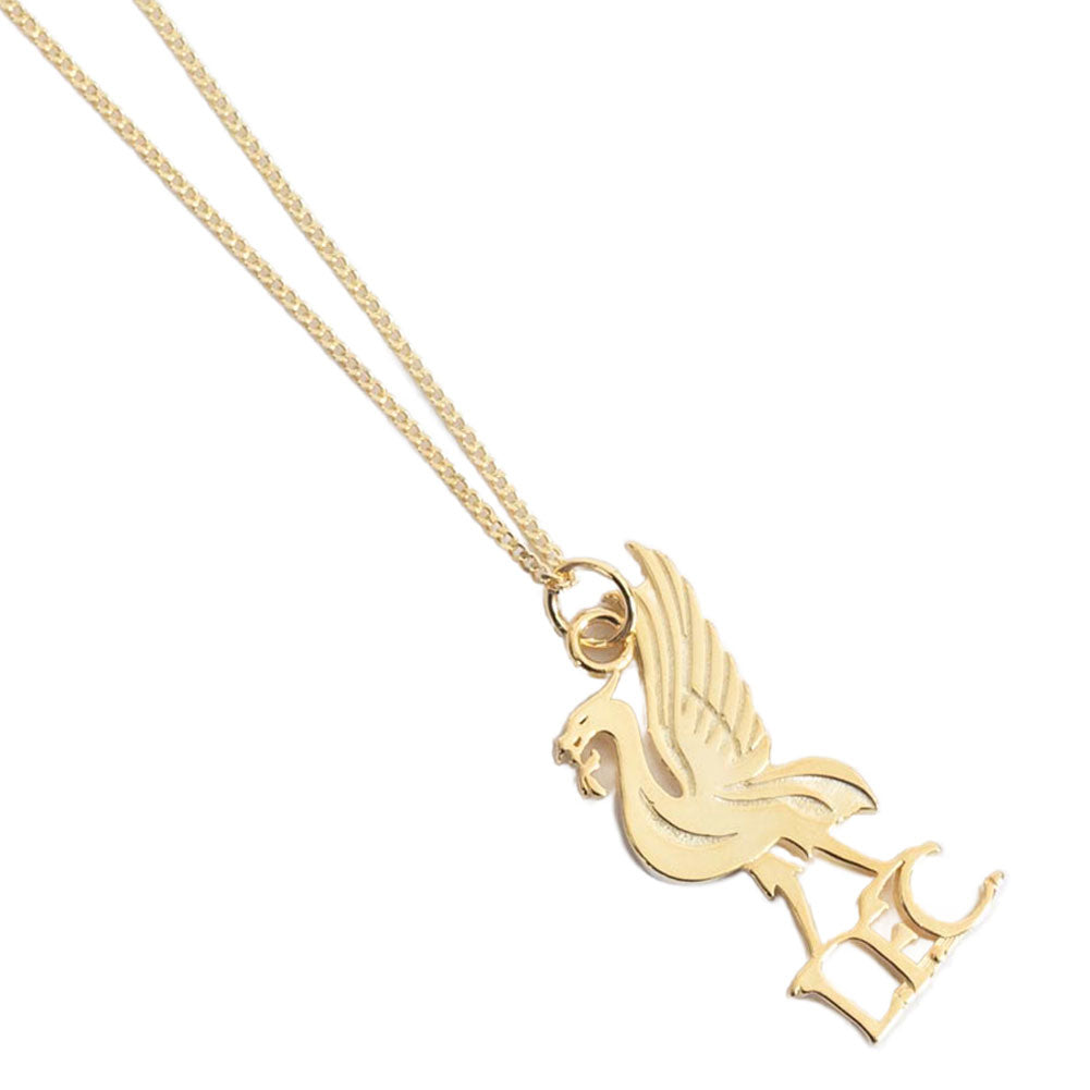 Liverpool FC 18ct Gold Plated on Silver Liverbird Pendant & Chain LKT Sport Football>Premier League>Liverpool FC