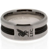 Liverpool FC Black Inlay Ring Medium LKT Sport Football>Premier League>Liverpool FC Rings