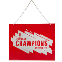 Liverpool FC Champions Of Europe Metal Sign LKT Sport Football>Premier League>Liverpool FC Novelty Signs