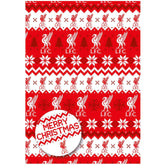 Liverpool FC Christmas Gift Wrap LKT Sport Vibrant, colourful gift wrap sheets with tags2 sheets of Christmas wrap featuring multiple Liverpool crestsComplete with 2 gift tags featuring the Liverpool crestOfficial licensed productApprox 70cm x 50cm Wrappi