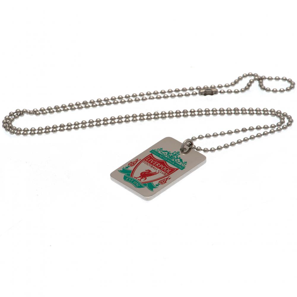 Liverpool FC Enamel Crest Dog Tag & Chain LKT Sport Football>Premier League>Liverpool FC Necklaces