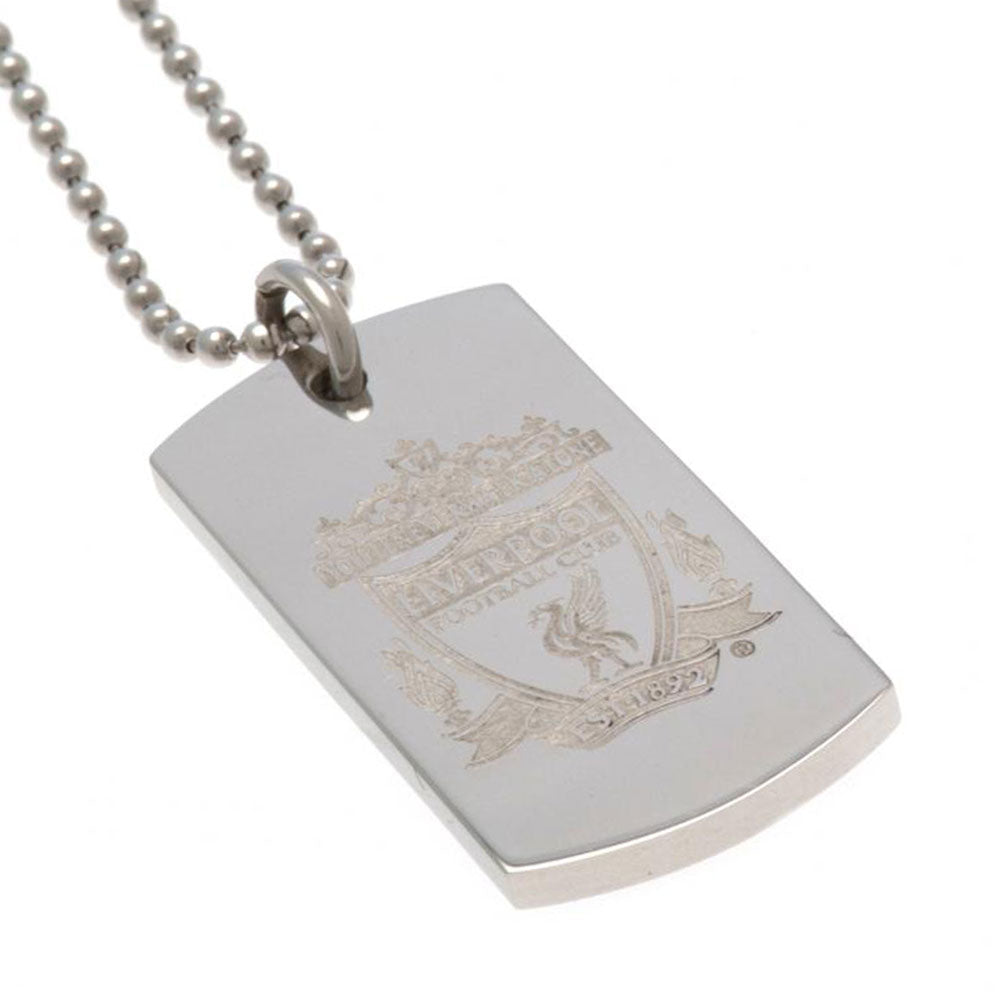Liverpool FC Engraved Dog Tag & Chain CR LKT Sport Football>Premier League>Liverpool FC Necklaces