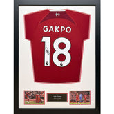 Liverpool FC Gakpo Signed Shirt (Framed) LKT Sport Football>Premier League>Liverpool FC