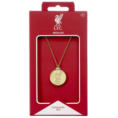 Liverpool FC Gold Finish Crest Necklace LKT Sport Football>Premier League>Liverpool FC Necklaces