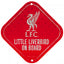 Liverpool FC Little Liverbird Sign LKT Sport Vibrant red design stamped metal sign Square sign with multi star design in background and white crest Ready to hang with a rubber window sucker Official licensed product Approx 15cm x 15cm On a header card Veh