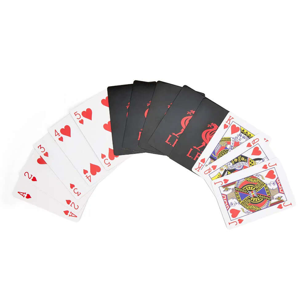 Liverpool FC Liverbird Playing Cards LKT Sport Executive style Liverpool FC branded playing cardsEach individual card is adorned with the Liverbird crestOfficial licensed product Card Games