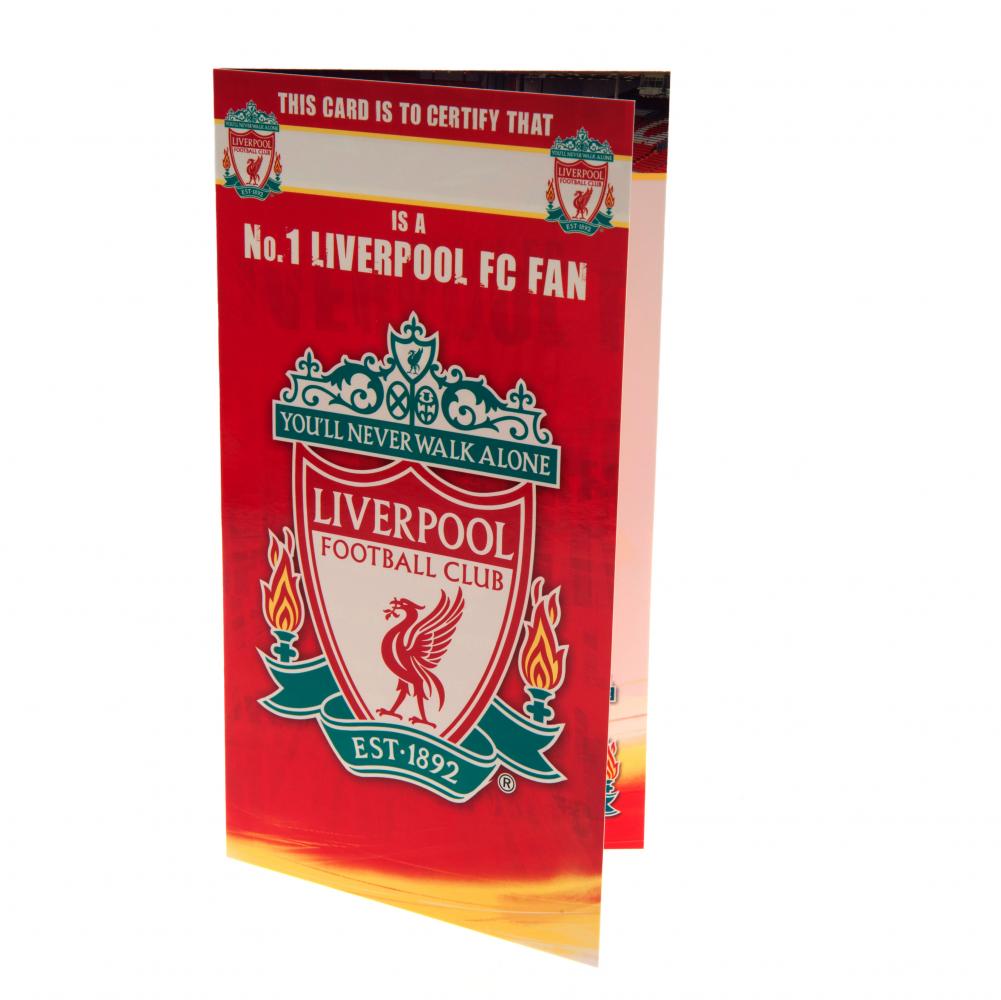 Liverpool FC No. 1 Fan Birthday Card LKT Sport Football>Premier League>Liverpool FC Greeting Cards