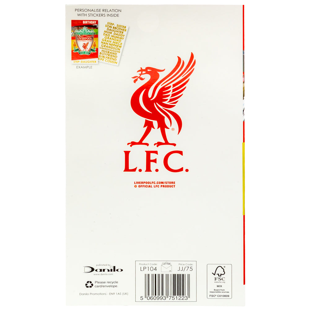 Liverpool FC Personalised Birthday Card LKT Sport Football>Premier League>Liverpool FC Greeting Cards