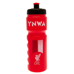 Liverpool FC Plastic Drinks Bottle LKT Sport Easy grip lightweight drinks bottleRed stripe design bottle with the Liverbird crest in whiteFeatures 'YNWA' text in whiteWith a screw top lid and push-pull drinking spoutOfficial licensed productApprox 750ml (