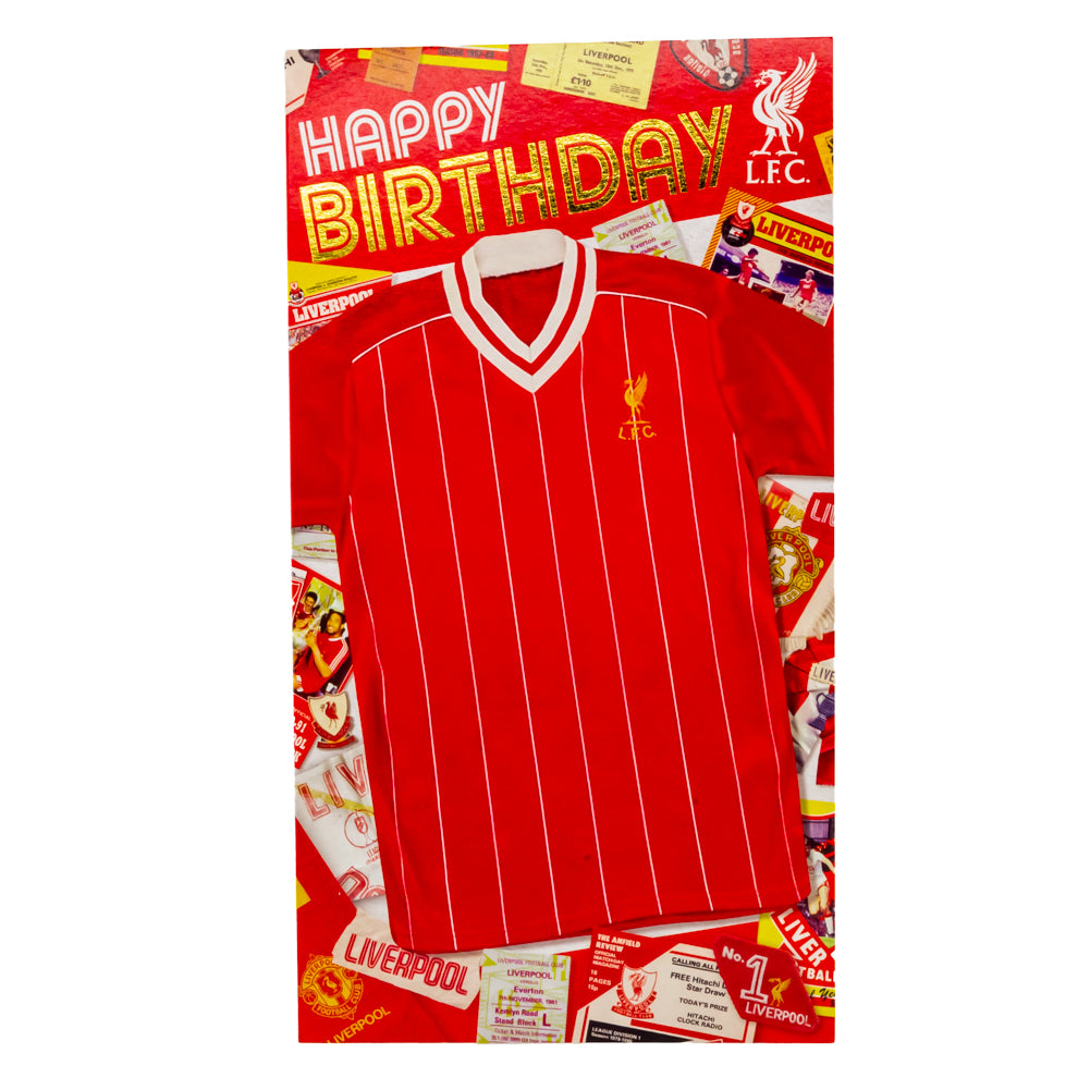 Liverpool FC Retro Shirt Birthday Card LKT Sport Football>Premier League>Liverpool FC Greeting Cards