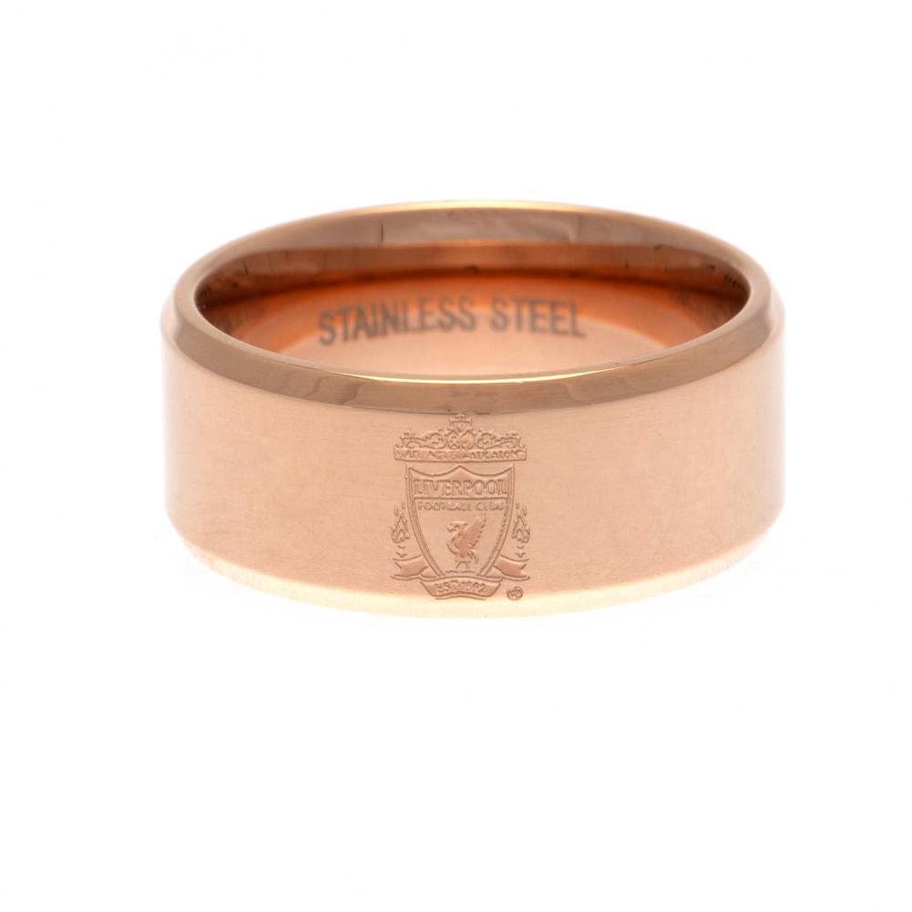 Liverpool FC Rose Gold Plated Ring Large LKT Sport Football>Premier League>Liverpool FC Rings