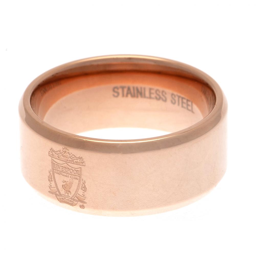 Liverpool FC Rose Gold Plated Ring Small LKT Sport Football>Premier League>Liverpool FC Rings