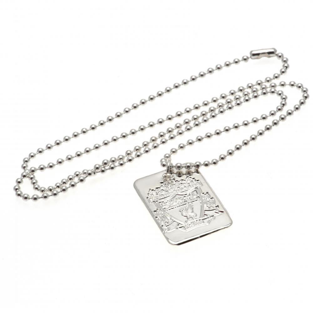 Liverpool FC Silver Plated Dog Tag & Chain LKT Sport Football>Premier League>Liverpool FC Necklaces