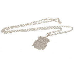 Liverpool FC Silver Plated Pendant & Chain XL LKT Sport Football>Premier League>Liverpool FC Necklaces