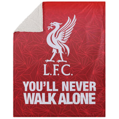 Liverpool FC Slogan Sherpa Fleece Blanket LKT Sport Football>Premier League>Liverpool FC Throw Blankets