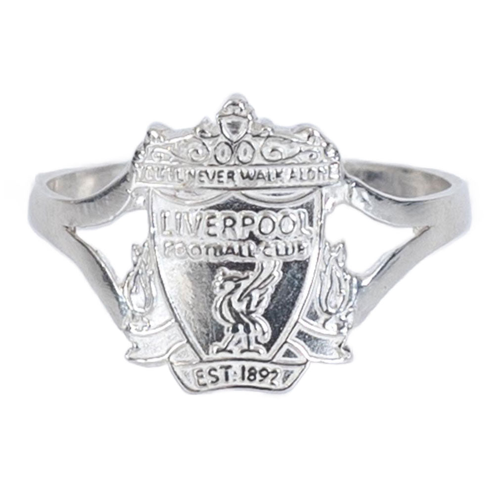 Liverpool FC Sterling Silver Split Shank Ring Small LKT Sport Football>Premier League>Liverpool FC