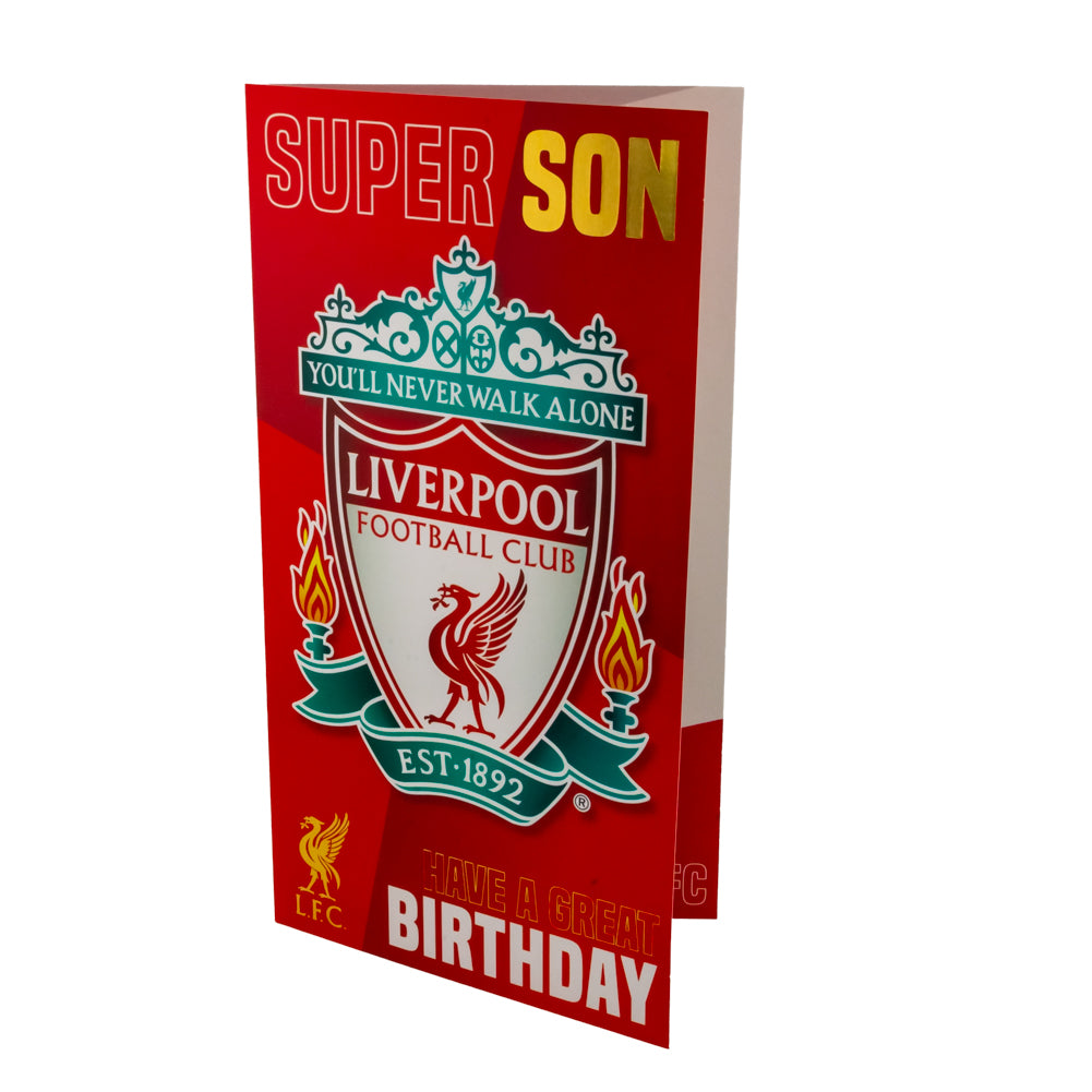 Liverpool FC Super Son Birthday Card LKT Sport Football>Premier League>Liverpool FC Greeting Cards