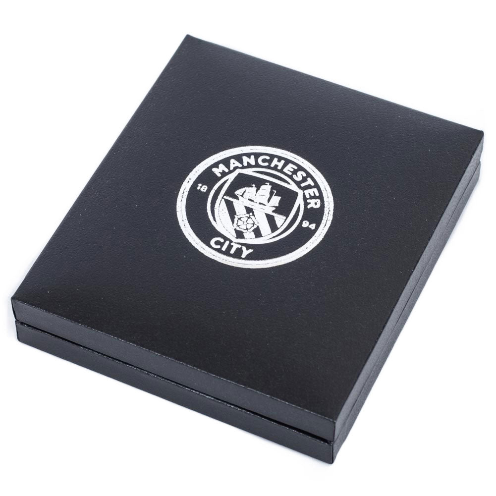 Manchester City FC 18ct Gold Plated on Silver Pendant & Chain LKT Sport Football>Premier League>Manchester City FC