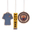 Manchester City FC 3pk Air Freshener LKT Sport Multipack of vibrant colour long lasting air fresheners Featuring City crest, classic home kit and number plate designs Each air freshener has an elasticated loop and is individually wrapped Official licensed
