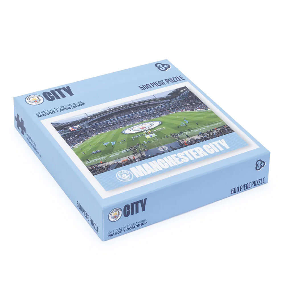 Manchester City FC 500pc Puzzle LKT Sport Classic 500pc jigsaw puzzleMakes up a picture of Etihad StadiumSuitable for ages 3+Official licensed productApprox 48cm x 34cm Jigsaw Puzzles