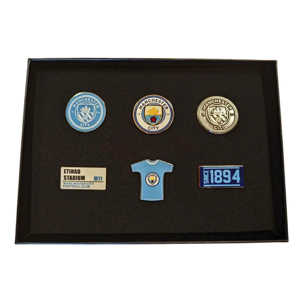 Manchester City FC 6pc Badge Set LKT Sport Football>Premier League>Manchester City FC Pins