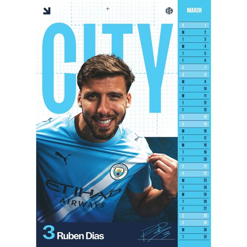 Manchester City FC A3 Calendar 2026 LKT Sport Football>Premier League>Manchester City FC Wall Calendars
