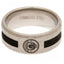 Manchester City FC Black Inlay Ring Large LKT Sport Stainless steel ring featuring a black rope insertBrushed satin finish and engraved with the City crestOfficial licensed productInternal diameter approx 21mmRing size X Rings